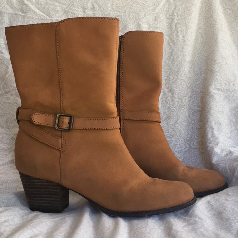 Lands End Buckled Leather Boot